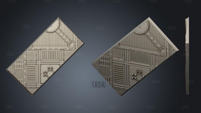 rectangle 100x50mm base indr 02 stl model for CNC