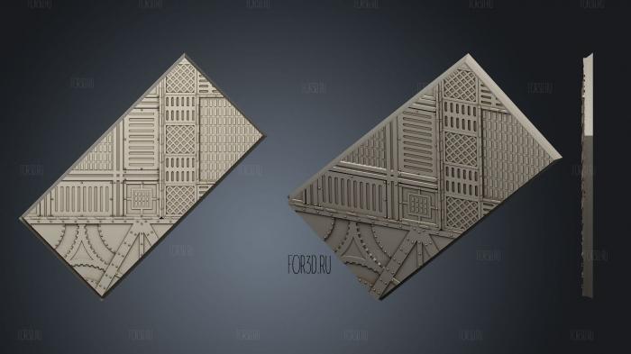 rectangle 100x50mm base indr 05 stl model for CNC