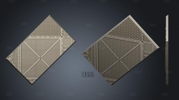 rectangle 100x60mm base indr 02 stl model for CNC