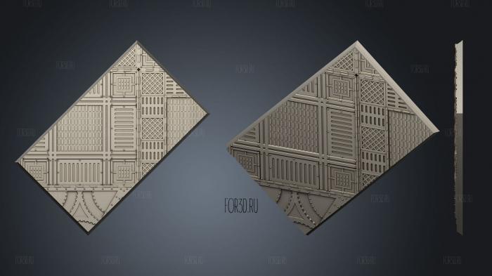 rectangle 100x60mm base indr 04 stl model for CNC