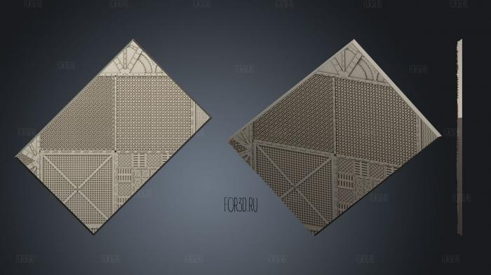 rectangle 150x100mm base indr 02 stl model for CNC