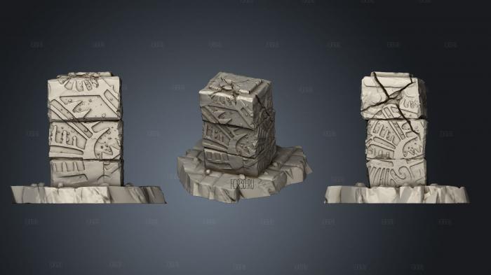 Rock Temple Ruins 1 001 stl model for CNC