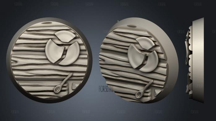 Round 25mm ver2 stl model for CNC