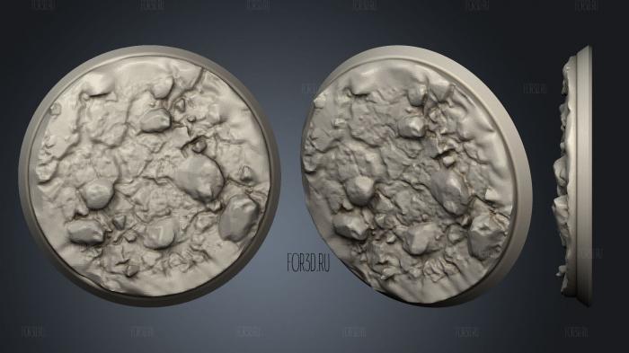 Round Bases Badland Round 60mm stl model for CNC