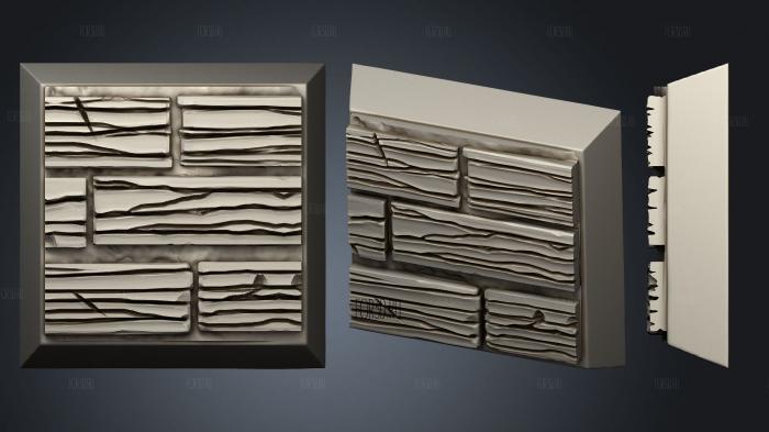 Wood 20mm square base magnet stl model for CNC