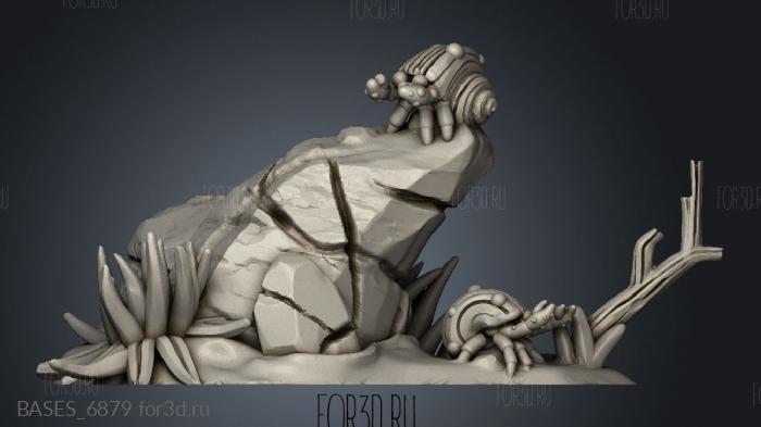 Beach Terrain Core Shell Crabs stl model for CNC