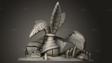 Пляж С Крошечной Пальмой 3d stl модель для ЧПУ