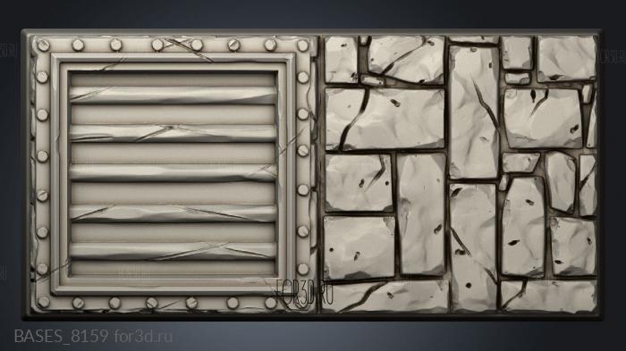 Dungeon Rectangle DOT stl model for CNC