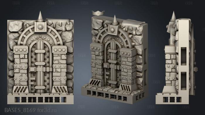 Dungeon Walls wall Curved stl model for CNC