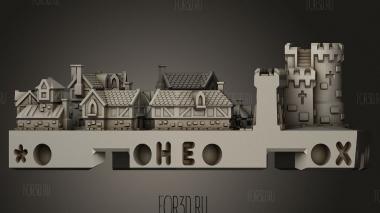 Стена Эпических Городов 3d stl модель для ЧПУ