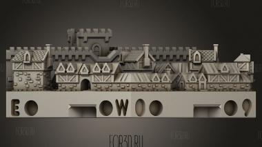 Стена Эпических Городов 3d stl модель для ЧПУ