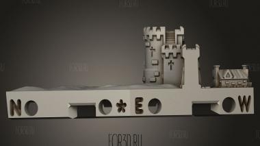 Стена Эпических Городов 3d stl модель для ЧПУ