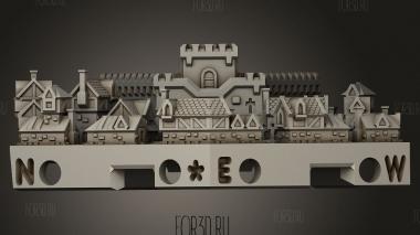 Стена Эпических Городов 3d stl модель для ЧПУ