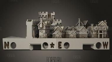 Стена Эпических Городов 3d stl модель для ЧПУ