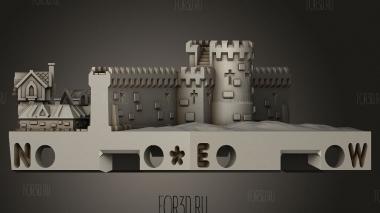Стена Эпических Городов 3d stl модель для ЧПУ