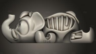 ГИБКИЕ Животные Зомби-Мамонт 3d stl модель для ЧПУ