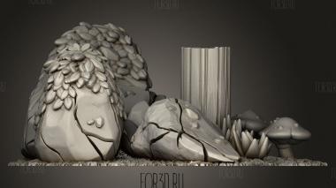 Ядро лесного ландшафта-Одна Сосна 3d stl модель для ЧПУ