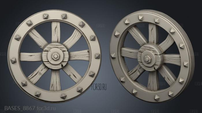 Goods Cart Wheel stl model for CNC