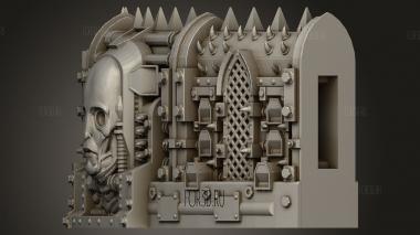 Дорожка к Готической Научно-Фантастической Стене с Шипами 3d stl модель для ЧПУ
