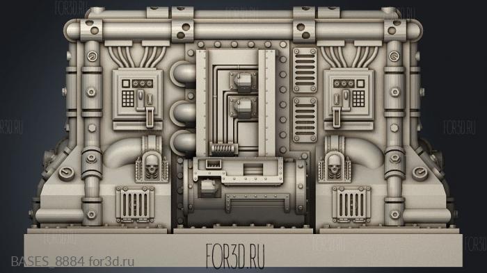 Gothic SpaceShip Corridor Corner stl model for CNC