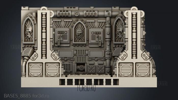 Gothic SpaceShip Corridor Corner stl model for CNC