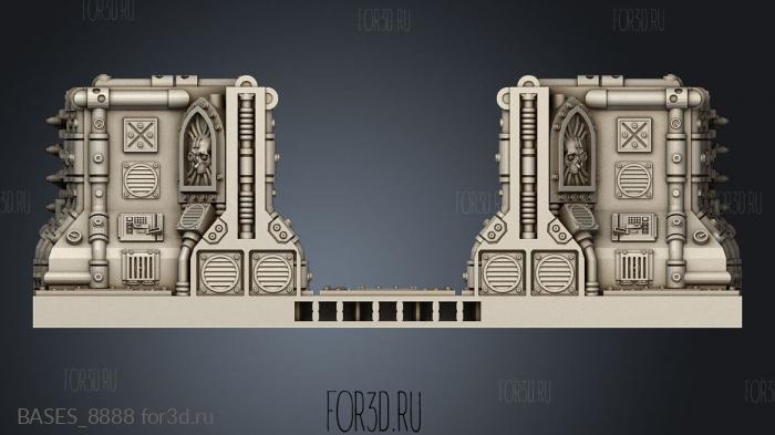 Gothic SpaceShip Corridor Cross Room stl model for CNC