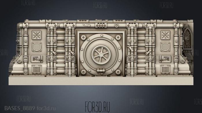 Gothic SpaceShip Corridor Cross Room stl model for CNC