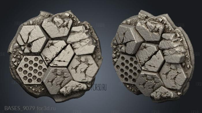 Hex Tiles Core stl model for CNC