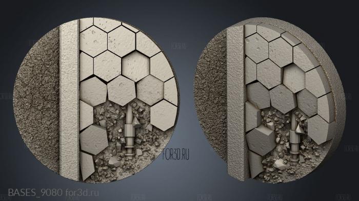 Hex Tiles Core stl model for CNC