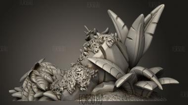 Листва Сердцевины джунглей 3d stl модель для ЧПУ