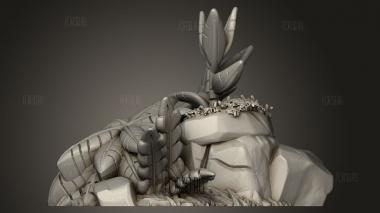 Сердцевина джунглей Растения Камни 3d stl модель для ЧПУ