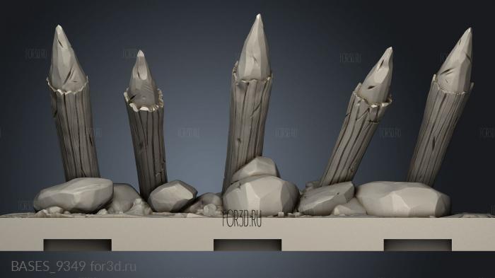 ROCK FIELD Spikes Tile stl model for CNC