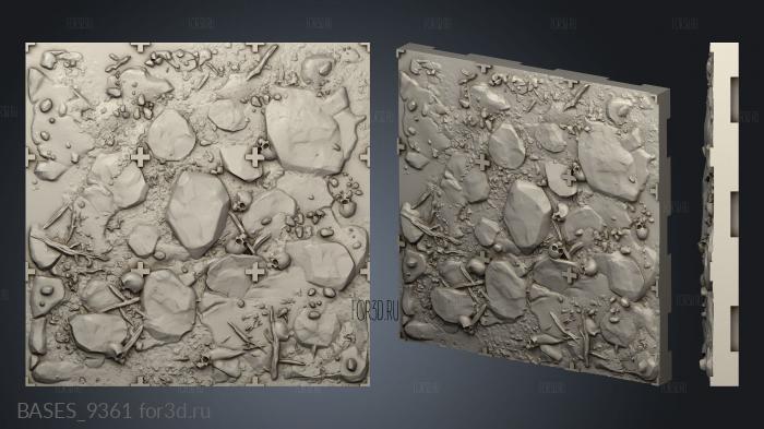 ROCK FIELD TILES stl model for CNC