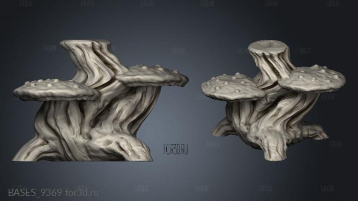 Through Mushroom Terrain stl model for CNC