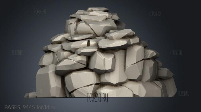 Lootbag rock plateau stl model for CNC