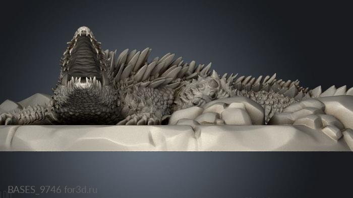 Monster Mini Dire Crocodile 3d stl модель для ЧПУ