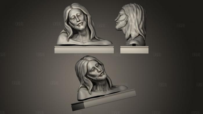 Jesus Statue Headshot stl model for CNC