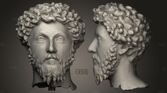Marcus Aurelius head stl model for CNC