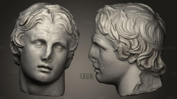 Alexander the Great head stl model for CNC