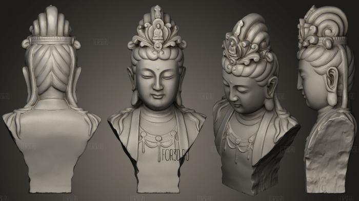 Buddha Wood Carving Sculpture Photo stl model for CNC