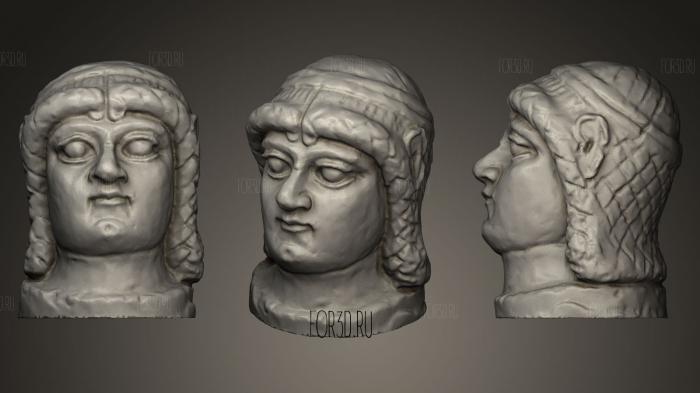 Clay figurine of a female head 3d stl модель для ЧПУ
