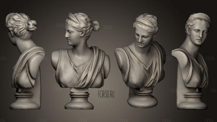 Greek Bust Yard Ornament stl model for CNC