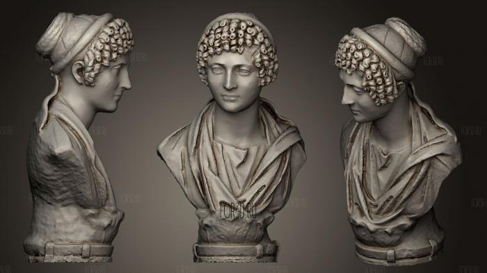 Head of a Priestess stl model for CNC