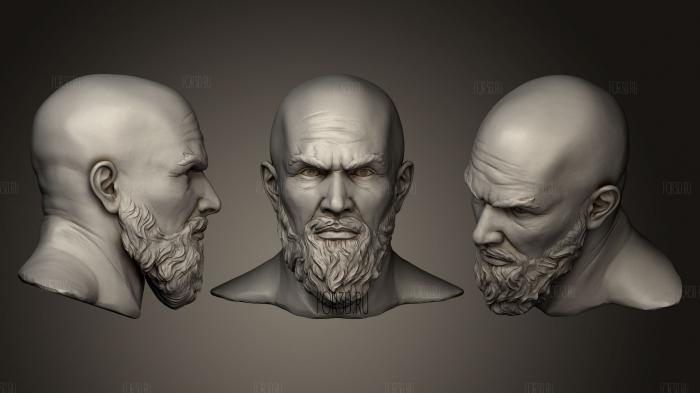 Male Head Sculpt Printable 3d stl модель для ЧПУ
