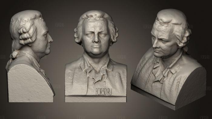 Mikhail Lomonosov sculpture stl model for CNC