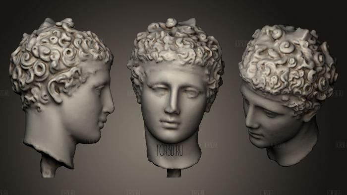 Roman bust of an Athlete stl model for CNC