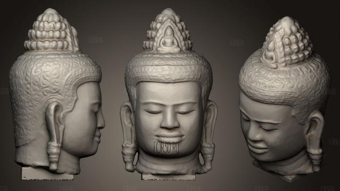 Stone Avalokiteshvara head12th 3d stl модель для ЧПУ