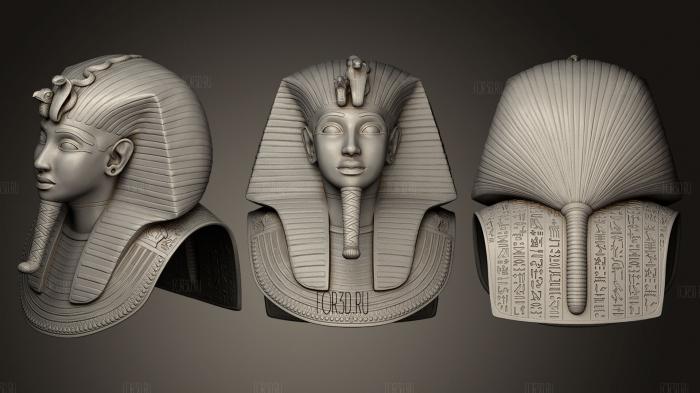 Tutankhamun39s Mask stl model for CNC