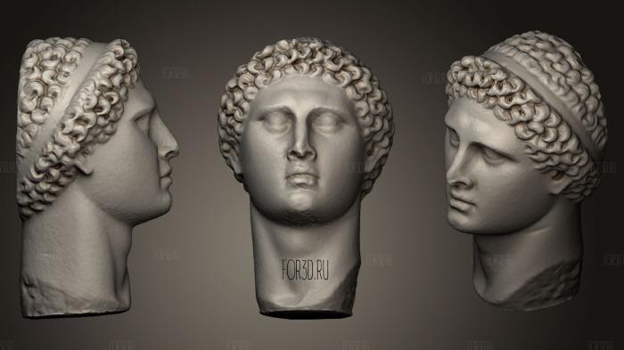 A marble head of a Ptolemaic ruler stl model for CNC