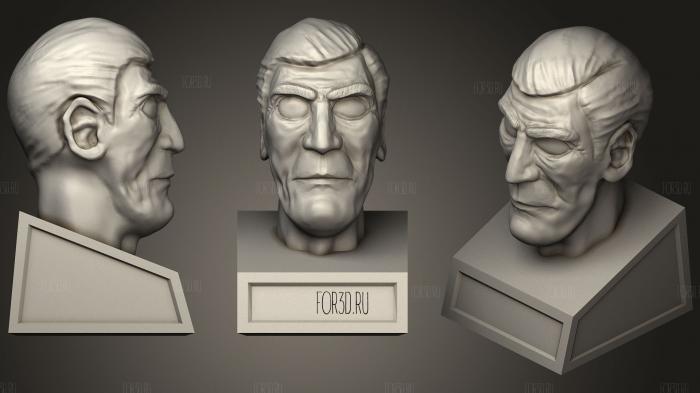 Boris Karloff Sculpt stl model for CNC